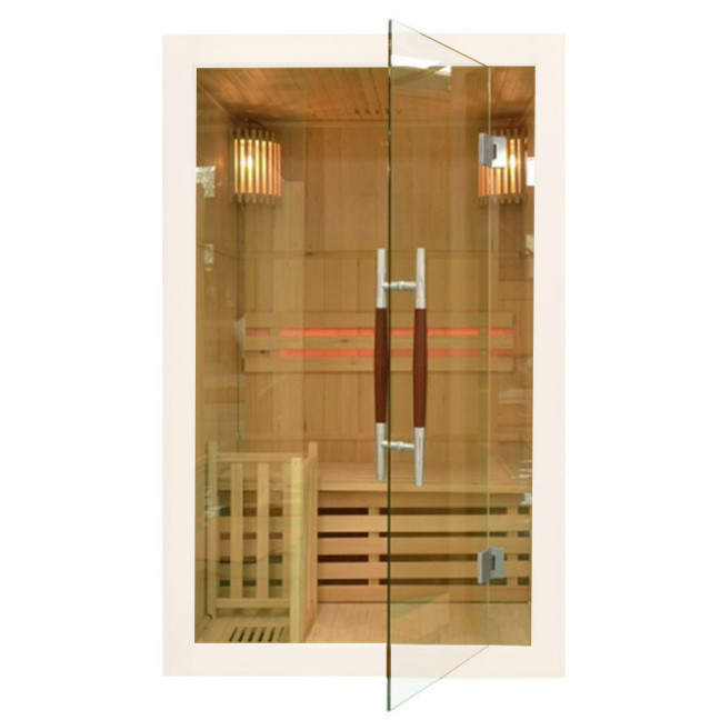 MO-EA2 WHITE Dry sauna with HARVIA heater 2.3 kW | For Family and Friends | Luxury Relaxation