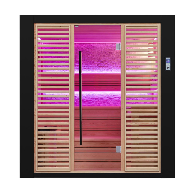 MUE-1402 Dry sauna with HARVIA 6kW heater | Panoramic Glass | Luxury Relaxation