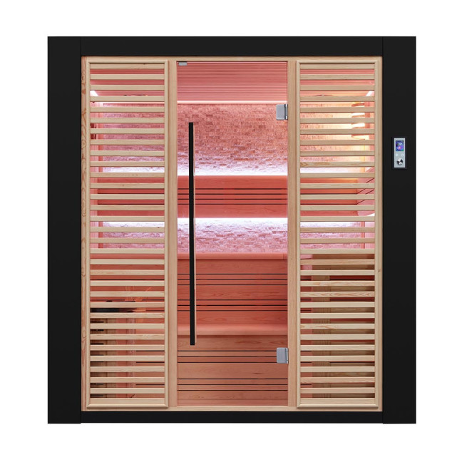 MUE-1402 Dry sauna with HARVIA 6kW heater | Panoramic Glass | Luxury Relaxation
