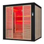 MUE-1402 Dry sauna with HARVIA 6kW heater | Panoramic Glass | Luxury Relaxation