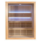 MO-A1816H Dry sauna with HARVIA 6kW heater | Thermo Wood | Panoramic Glass