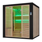 MUE-1402 Dry sauna with HARVIA 6kW heater | Panoramic Glass | Luxury Relaxation