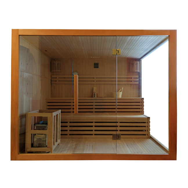 MO-EA4-220 Dry sauna with HARVIA 8 kW heater | Natural Wood | Scandinavian Style