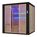 MUE-1402 Dry sauna with HARVIA 6kW heater | Panoramic Glass | Luxury Relaxation