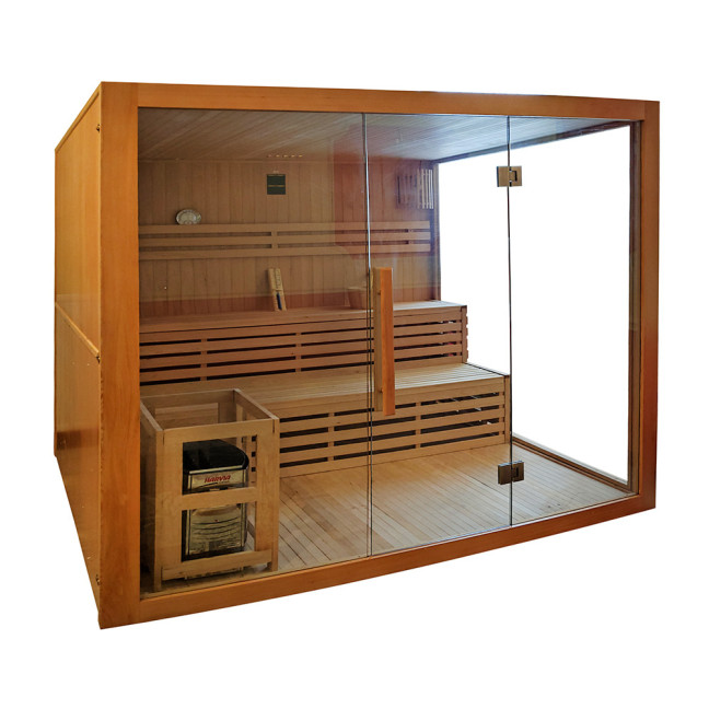 MO-EA4-220 Dry sauna with HARVIA 8 kW heater | Natural Wood | Scandinavian Style