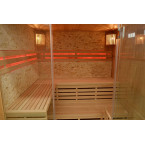 MO-EA4K Dry sauna with HARVIA 6 kW heater | Panoramic Glass | Home SPA
