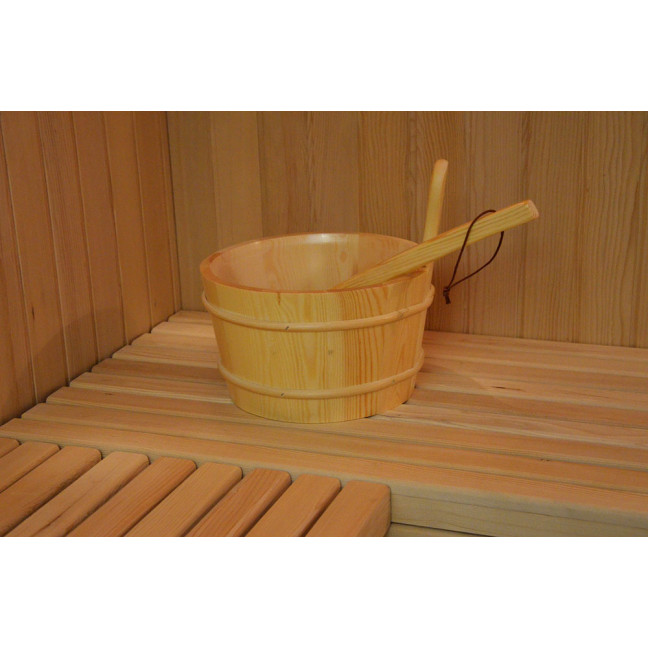 MO-EA4K Dry sauna with HARVIA 6 kW heater | Panoramic Glass | Home SPA