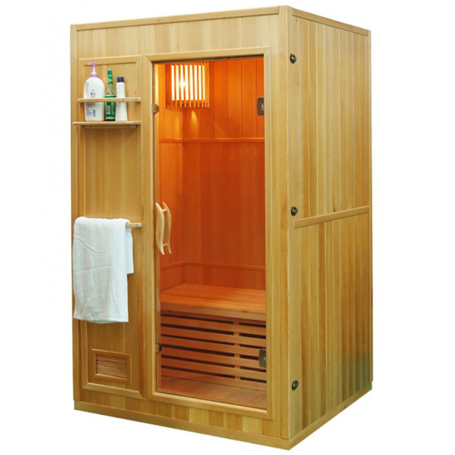 MO-EN2 Dry sauna with HARVIA 2.3 kW heater and wall insulation | Home SPA | Panoramic Glass