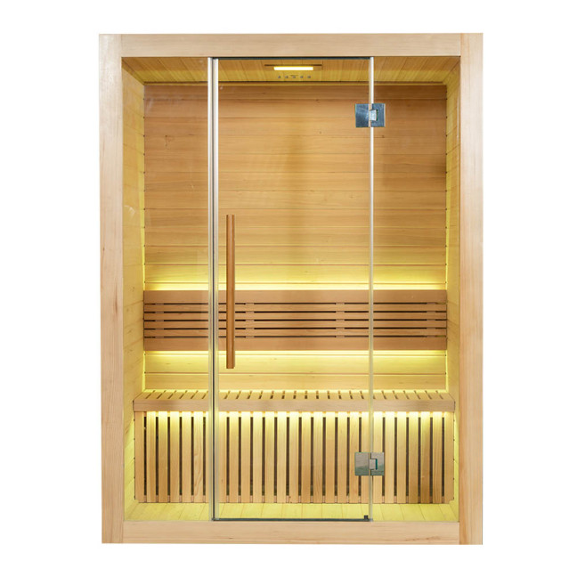 MO-SS1512H Dry sauna with HARVIA heater 4.5 kW | Panoramic Glass | Ready to Assemble