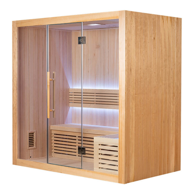 MO-SS1220P Dry sauna with HARVIA heater 4.5 kW | Natural Wood | Ready to Assemble