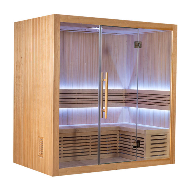 MO-SS1220P Dry sauna with HARVIA heater 4.5 kW | Natural Wood | Ready to Assemble