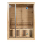 MO-SS1512H Dry sauna with HARVIA heater 4.5 kW | Panoramic Glass | Ready to Assemble