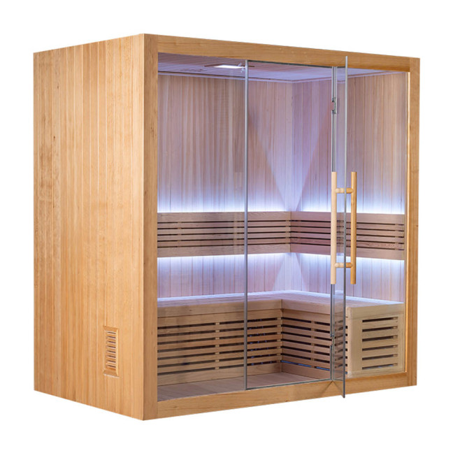 MO-SS1220P Dry sauna with HARVIA heater 4.5 kW | Natural Wood | Ready to Assemble