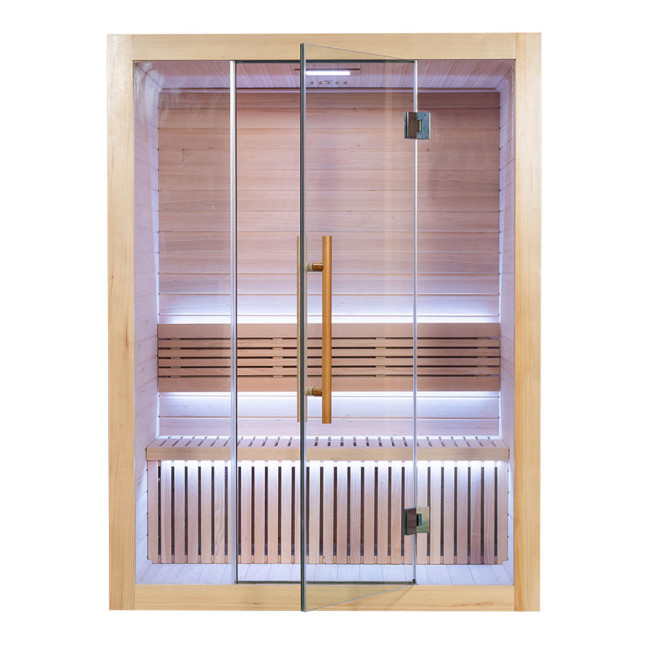 MO-SS1512H Dry sauna with HARVIA heater 4.5 kW | Panoramic Glass | Ready to Assemble