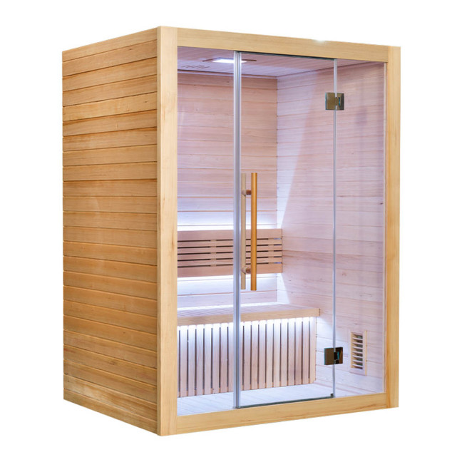 MO-SS1512H Dry sauna with HARVIA heater 4.5 kW | Panoramic Glass | Ready to Assemble