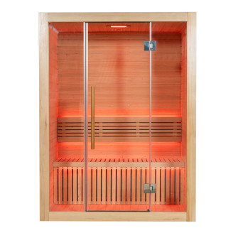 MO-SS1515H Dry sauna with HARVIA 6 kW heater | Scandinavian Style | Natural Wood