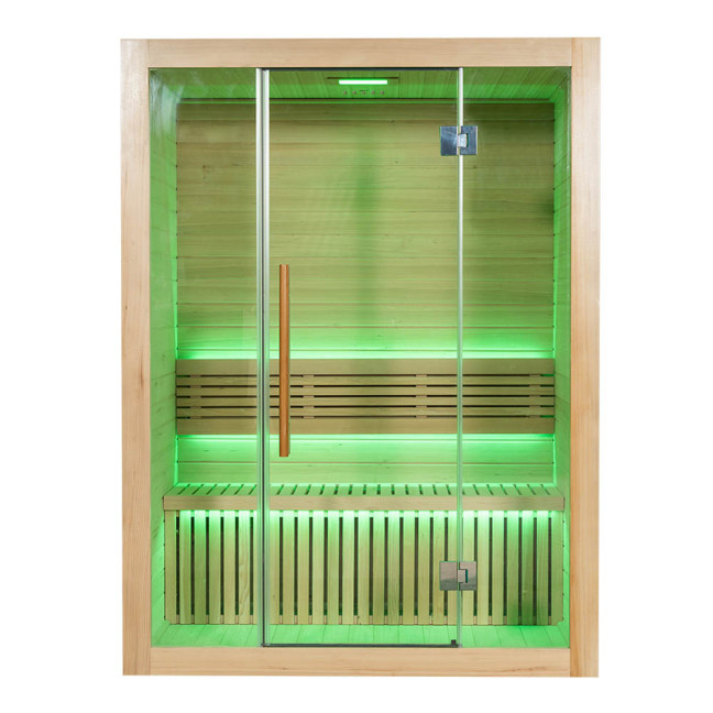 MO-SS1515H Dry sauna with HARVIA 6 kW heater | Scandinavian Style | Natural Wood