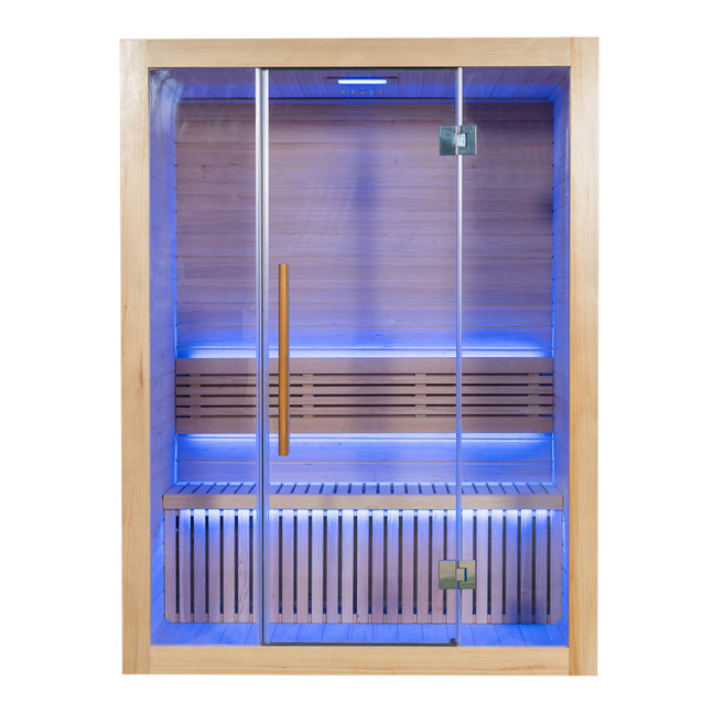 MO-SS1515H Dry sauna with HARVIA 6 kW heater | Scandinavian Style | Natural Wood