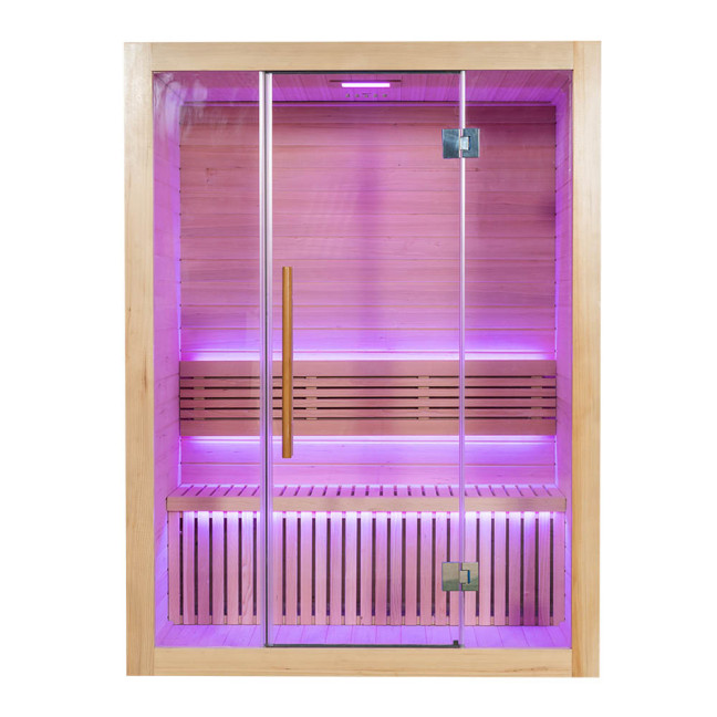 MO-SS1515H Dry sauna with HARVIA 6 kW heater | Scandinavian Style | Natural Wood
