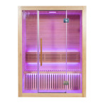 MO-SS1515H Dry sauna with HARVIA 6 kW heater | Scandinavian Style | Natural Wood