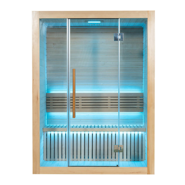 MO-SS1515H Dry sauna with HARVIA 6 kW heater | Scandinavian Style | Natural Wood