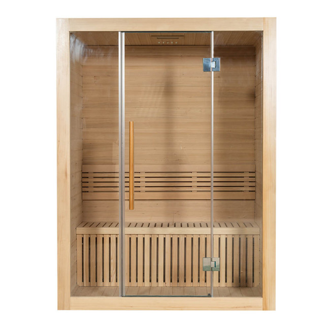 MO-SS1515H Dry sauna with HARVIA 6 kW heater | Scandinavian Style | Natural Wood