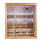MO-SS1814H Dry sauna with HARVIA 6 kW heater | Thermo Wood | Panoramic Glass