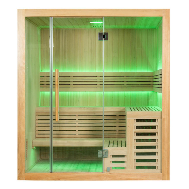 MO-SS1816H Dry sauna with HARVIA 6 kW heater | Thermo Wood | Modern Design
