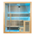 MO-SS1816H Dry sauna with HARVIA 6 kW heater | Thermo Wood | Modern Design