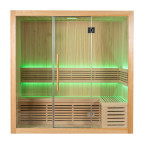 MO-SS2012H Dry sauna with HARVIA heater 4.5 kW | Natural Wood | For Family and Friends
