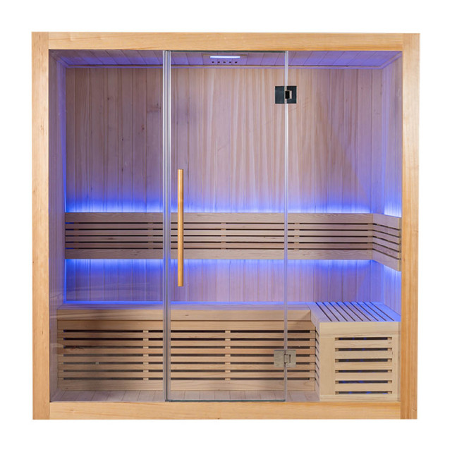MO-SS2012H Dry sauna with HARVIA heater 4.5 kW | Natural Wood | For Family and Friends