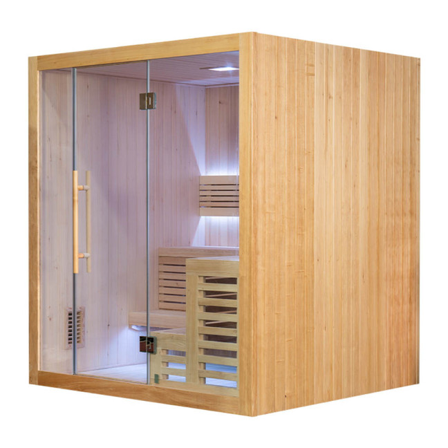 MO-SS1816H Dry sauna with HARVIA 6 kW heater | Thermo Wood | Modern Design