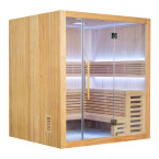 MO-SS1816H Dry sauna with HARVIA 6 kW heater | Thermo Wood | Modern Design