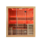 MO-SS2016H Dry sauna with HARVIA 8 kW heater | Thermo Wood | Natural Wood