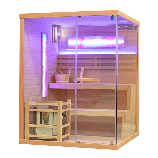 MO-TS3 LEFT Dry sauna with HARVIA 6 kW heater | Scandinavian Style | For Family and Friends