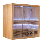 MO-SS2012H Dry sauna with HARVIA heater 4.5 kW | Natural Wood | For Family and Friends
