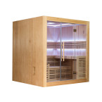 MO-SS2016H Dry sauna with HARVIA 8 kW heater | Thermo Wood | Natural Wood