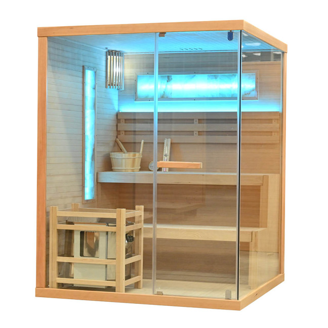 MO-TS3 LEFT Dry sauna with HARVIA 6 kW heater | Scandinavian Style | For Family and Friends