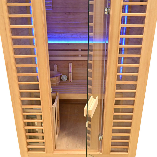 MO-TS3B Dry sauna with HARVIA heater 3.5 kW | Thermo Wood | Natural Wood