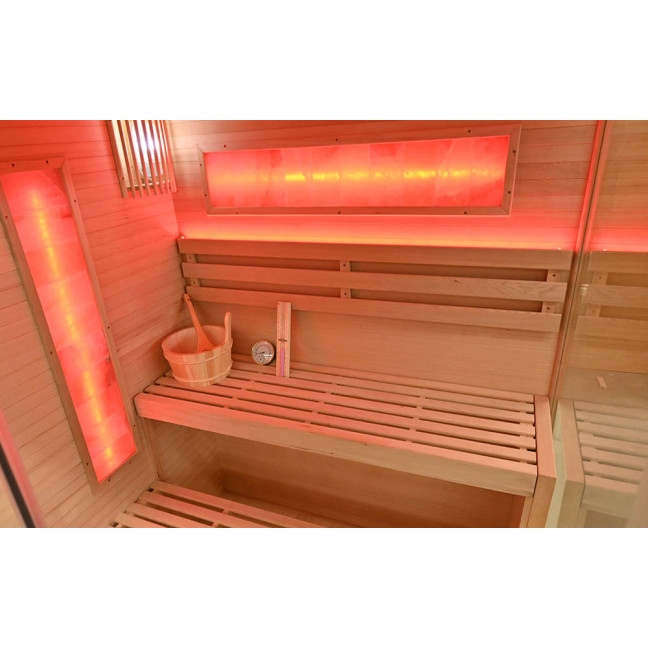 MO-TS3 LEFT Dry sauna with HARVIA 6 kW heater | Scandinavian Style | For Family and Friends