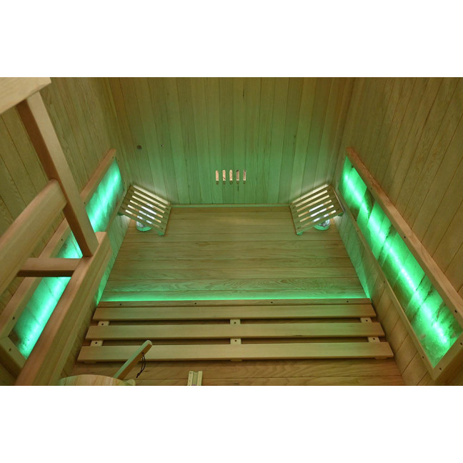 MO-TS3B Dry sauna with HARVIA heater 3.5 kW | Thermo Wood | Natural Wood