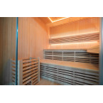 MO-SS2016H Dry sauna with HARVIA 8 kW heater | Thermo Wood | Natural Wood