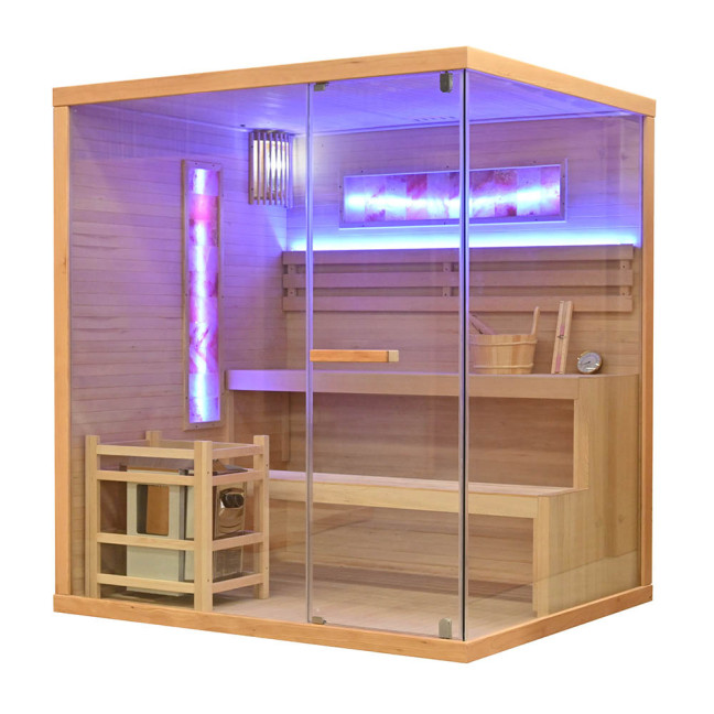 MO-TS4 LEFT Dry sauna with HARVIA 8 kW heater | Elegant Minimalism | For Family and Friends