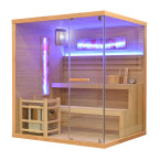 MO-TS4 LEFT Dry sauna with HARVIA 8 kW heater | Elegant Minimalism | For Family and Friends