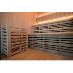 MO-SS2016H Dry sauna with HARVIA 8 kW heater | Thermo Wood | Natural Wood