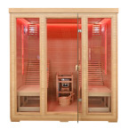MO-TS4 Dry sauna with HARVIA 8 kW heater and loungers | Ready to Assemble | Elegant Minimalism