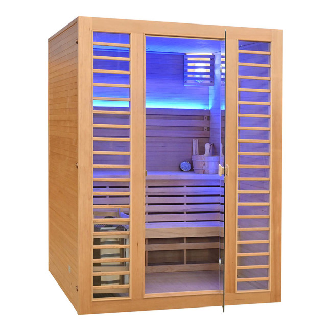 MO-TS3B XL Dry sauna with HARVIA 6 kW heater | Scandinavian Style | For Family and Friends