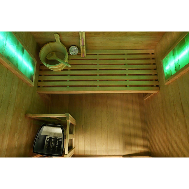 MO-TS3B Dry sauna with HARVIA heater 3.5 kW | Thermo Wood | Natural Wood