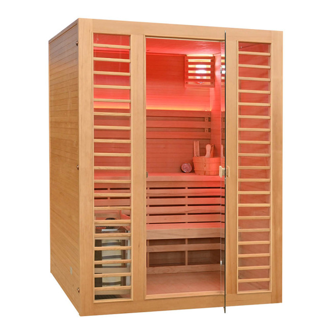 MO-TS3B XL Dry sauna with HARVIA 6 kW heater | Scandinavian Style | For Family and Friends