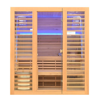MO-TS4B Dry sauna with HARVIA 8 kW heater | Natural Wood | For Family and Friends
